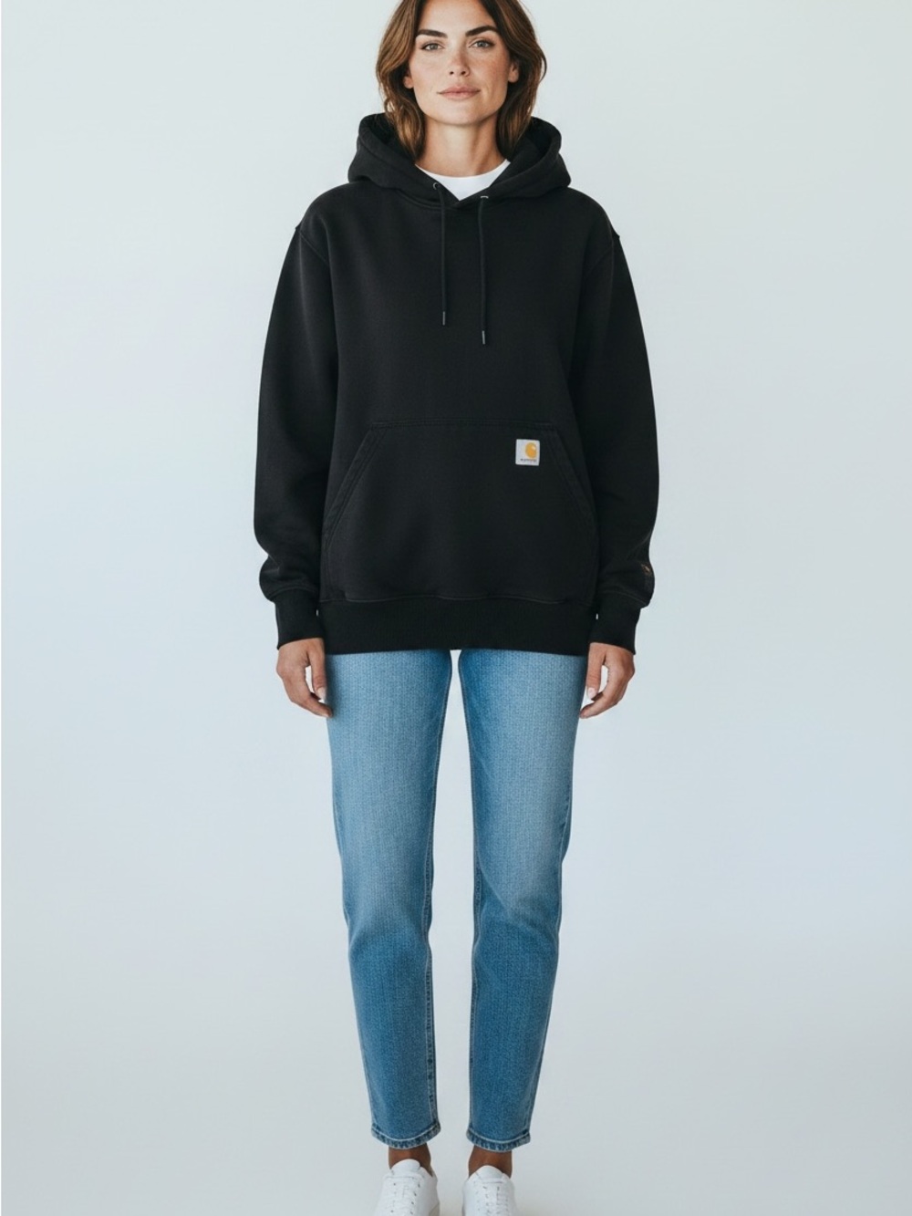 Carhartt Women's Black Rain Defender Relaxed Fit Sweatshirt  Hoodie Size Small